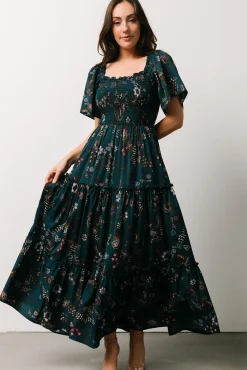Baltic Born Southampton Smocked Maxi Dress | Jade Blossom