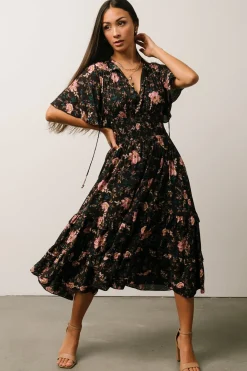 Baltic Born Spell Boho Midi Dress | Midnight Garden