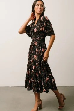 Baltic Born Spell Boho Midi Dress | Midnight Garden