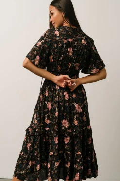 Baltic Born Spell Boho Midi Dress | Midnight Garden
