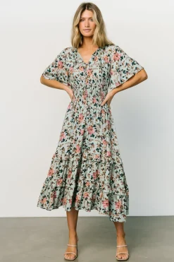 Baltic Born Spell Boho Midi Dress | Sage + Pink Floral