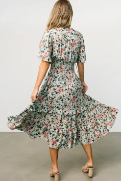 Baltic Born Spell Boho Midi Dress | Sage + Pink Floral