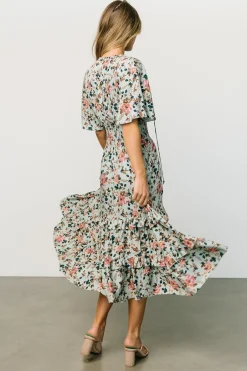 Baltic Born Spell Boho Midi Dress | Sage + Pink Floral