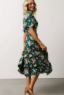 Baltic Born Spell Boho Midi Dress | Topaz + Blush Floral