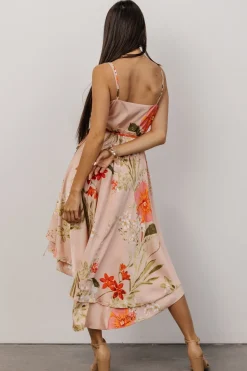 Baltic Born Steffi Tulip Wrap Dress | Pink Multi Floral