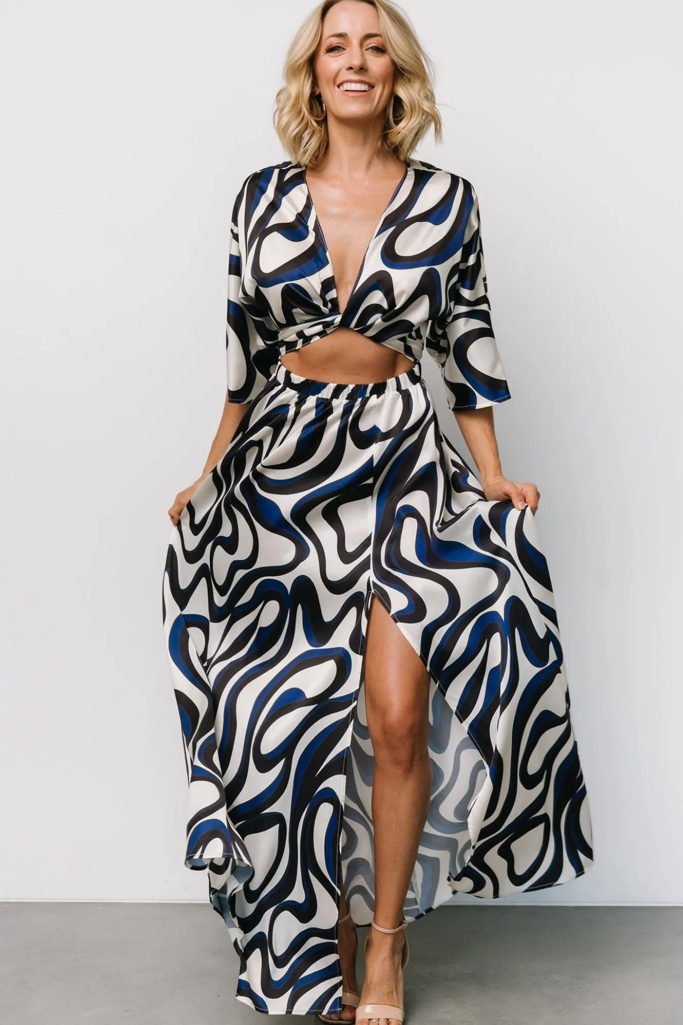 Baltic Born Stella Maxi Dress | Ivory Multi Print