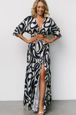 Baltic Born Stella Maxi Dress | Ivory Multi Print