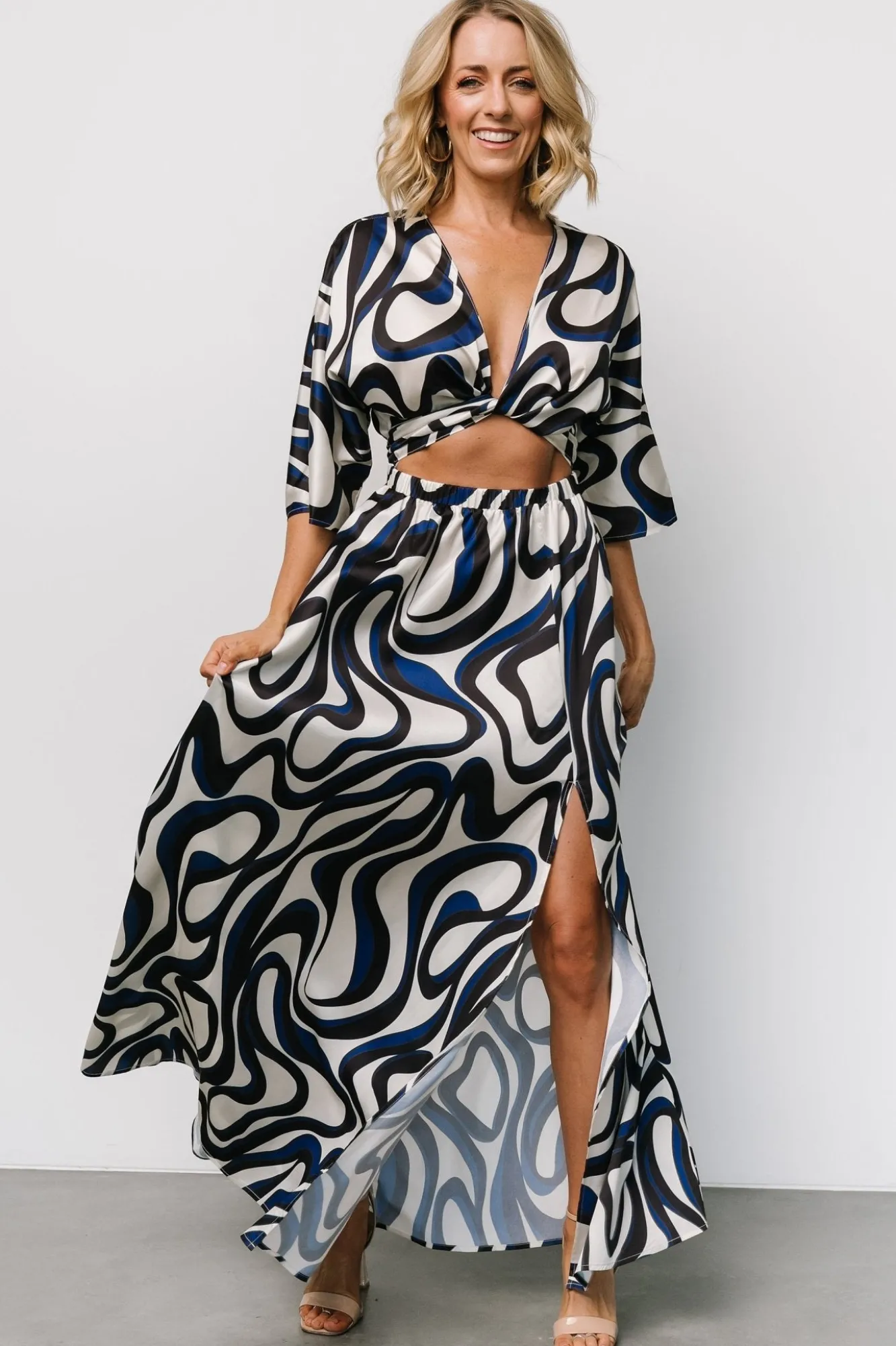 Baltic Born Stella Maxi Dress | Ivory Multi Print