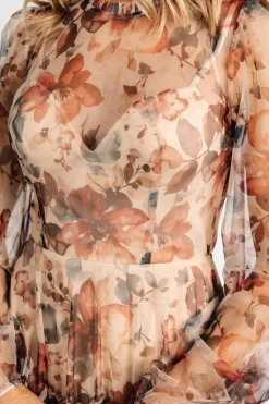 Baltic Born Stephanie Tiered Maxi Dress | Taupe Floral