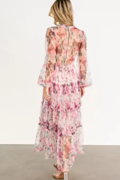Baltic Born Stephanie Tiered Maxi Dress | Mauve Floral