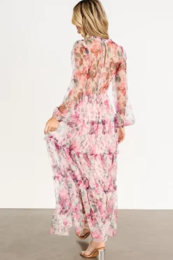 Baltic Born Stephanie Tiered Maxi Dress | Mauve Floral