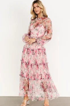 Baltic Born Stephanie Tiered Maxi Dress | Mauve Floral