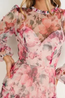 Baltic Born Stephanie Tiered Maxi Dress | Mauve Floral