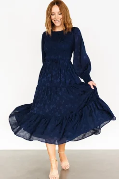 Baltic Born Stockholm Smocked Dress | Midnight Blue