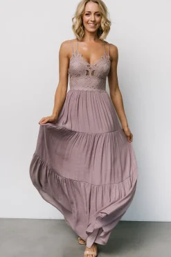 Baltic Born Summerlin Lace Top Maxi Dress | Dusty Mauve