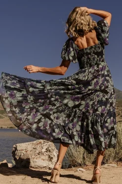 Baltic Born Suzy Maxi Dress | Dark Blue Multi