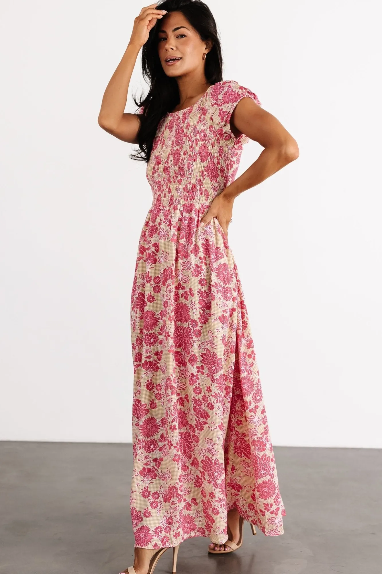 Baltic Born Tabitha Open Back Maxi Dress | Yellow + Coral