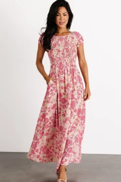 Baltic Born Tabitha Open Back Maxi Dress | Yellow + Coral