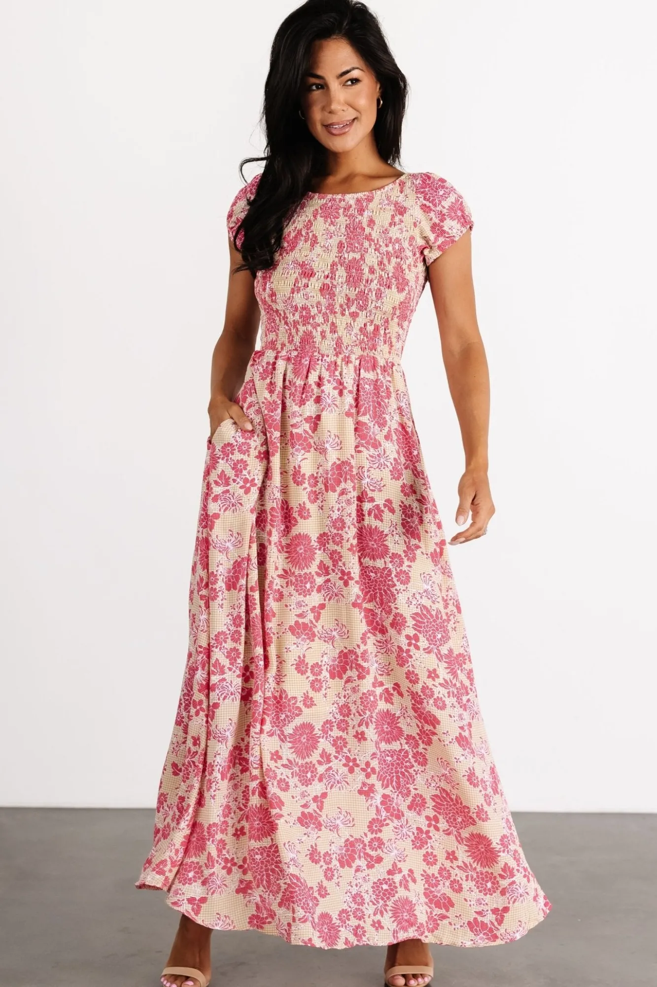 Baltic Born Tabitha Open Back Maxi Dress | Yellow + Coral