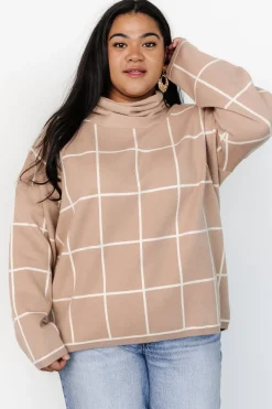 Baltic Born Tahoe Turtleneck Sweater | Taupe + Cream
