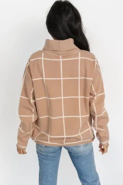 Baltic Born Tahoe Turtleneck Sweater | Taupe + Cream