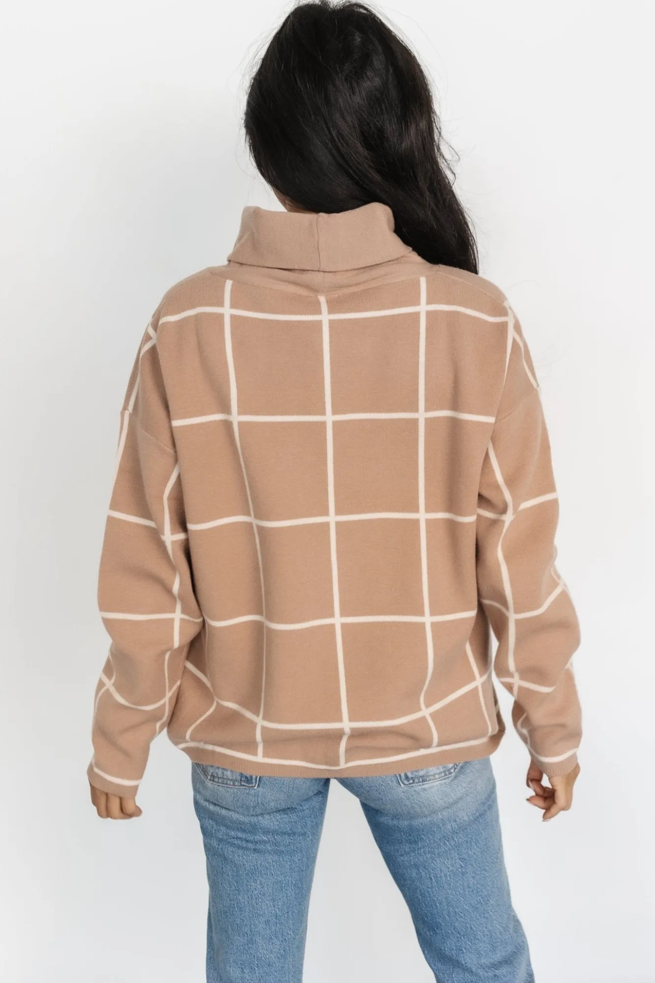 Baltic Born Tahoe Turtleneck Sweater | Taupe + Cream