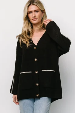 Baltic Born Tally Knit Cardigan | Dark Chocolate