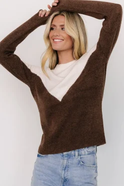 Baltic Born Tanner Sweater | Ivory + Brown