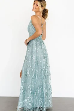 Baltic Born Tasha Sequin Gown | Sage Blue