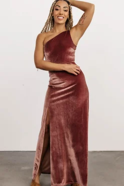 Baltic Born Tatiana Velvet One Shoulder Maxi Dress |