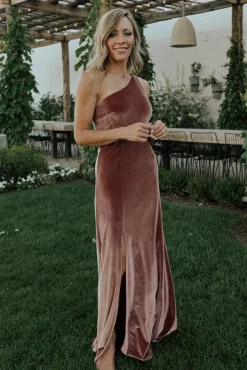 Baltic Born Tatiana Velvet One Shoulder Maxi Dress |
