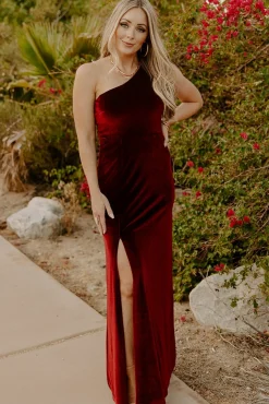 Baltic Born Tatiana Velvet One Shoulder Maxi Dress |