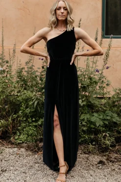 Baltic Born Tatiana Velvet One Shoulder Maxi Dress |