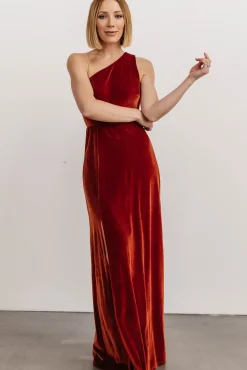 Baltic Born Tatiana Velvet One Shoulder Maxi Dress |