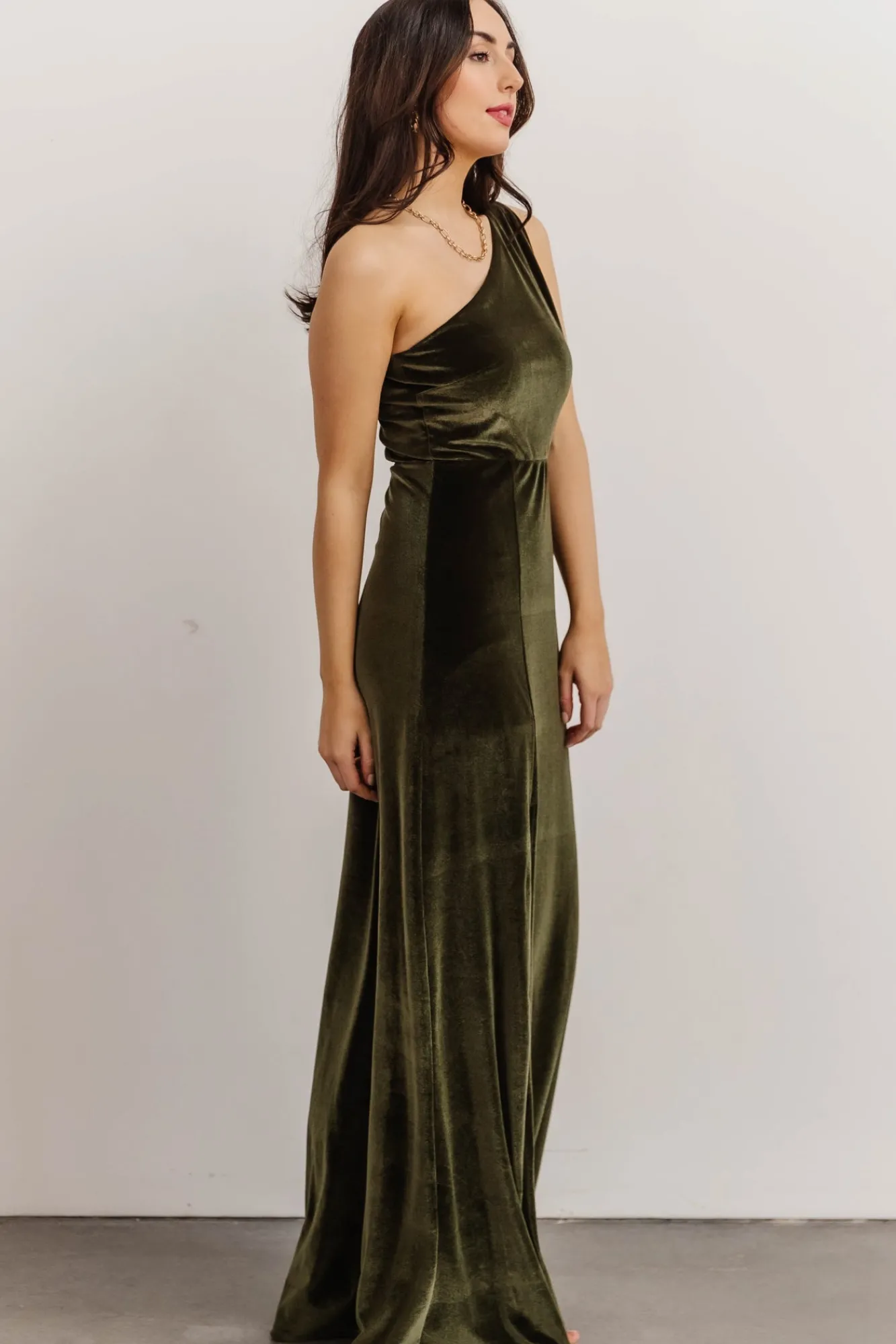 Baltic Born Tatiana Velvet One Shoulder Maxi Dress |