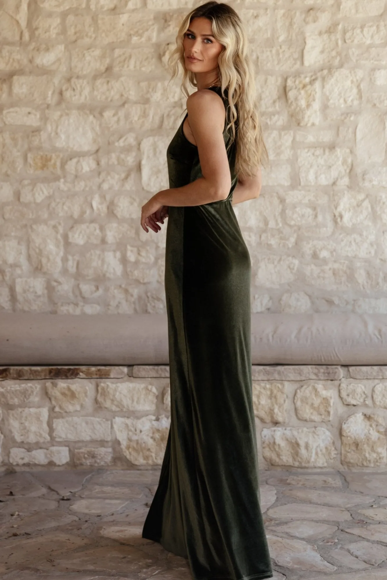 Baltic Born Tatiana Velvet One Shoulder Maxi Dress |