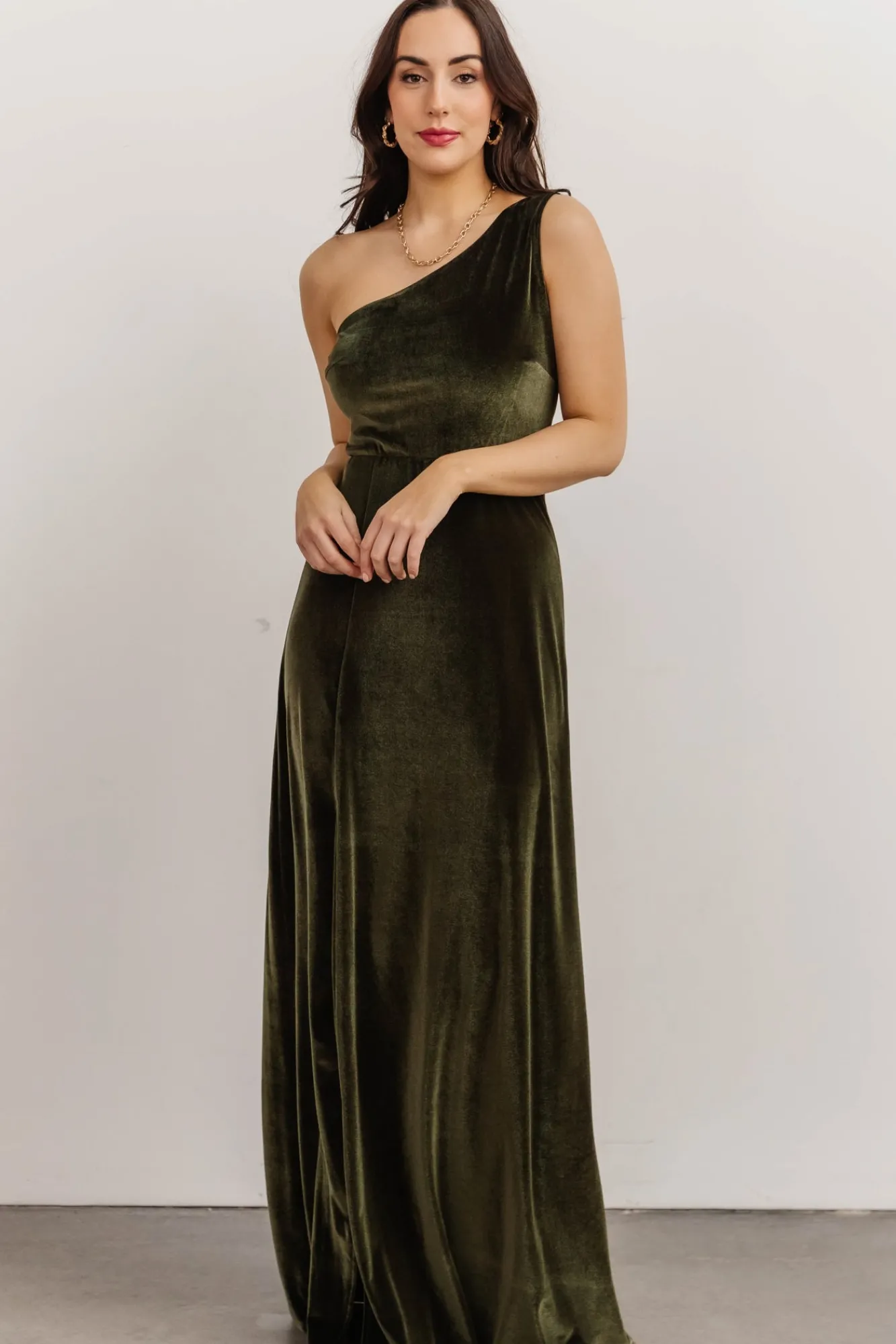 Baltic Born Tatiana Velvet One Shoulder Maxi Dress |