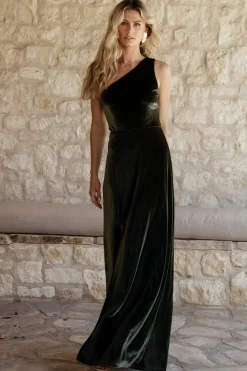 Baltic Born Tatiana Velvet One Shoulder Maxi Dress |