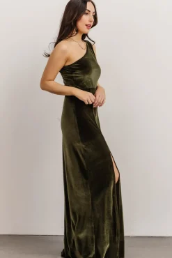 Baltic Born Tatiana Velvet One Shoulder Maxi Dress |
