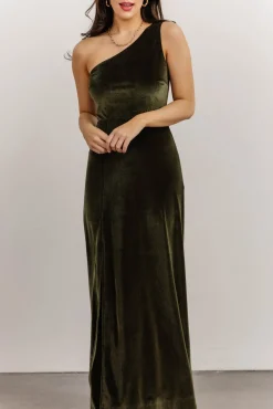 Baltic Born Tatiana Velvet One Shoulder Maxi Dress |