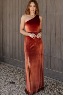 Baltic Born Tatiana Velvet One Shoulder Maxi Dress |