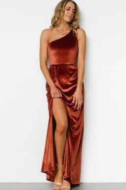 Baltic Born Tatiana Velvet One Shoulder Maxi Dress |
