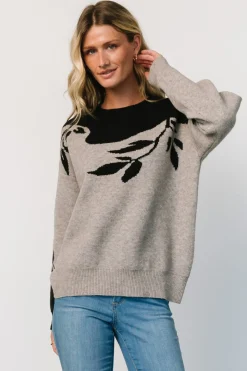 Baltic Born Teresa Sweater | Gray + Black