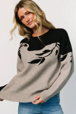 Baltic Born Teresa Sweater | Gray + Black