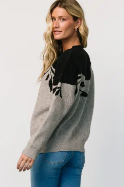 Baltic Born Teresa Sweater | Gray + Black