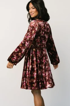 Baltic Born Teri Velvet Short Dress | Auburn Multi