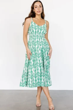Baltic Born Thebes Tank Midi Dress | Green Print