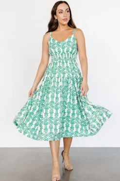 Baltic Born Thebes Tank Midi Dress | Green Print