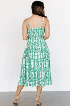 Baltic Born Thebes Tank Midi Dress | Green Print