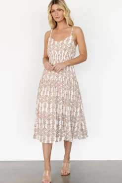Baltic Born Thebes Tank Midi Dress | Taupe Print